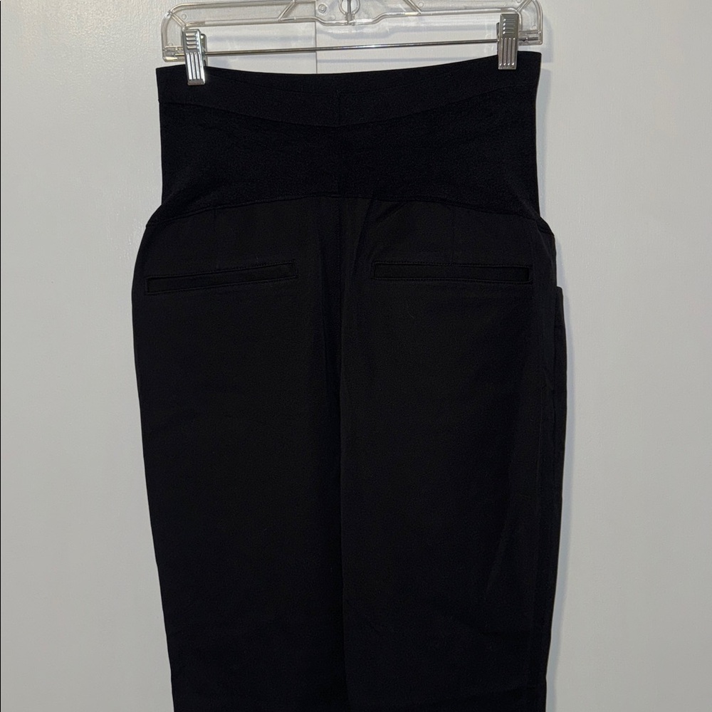 OLD NAVY Full PANEL PIXIE MATERNITY PANTS Black C… - image 7
